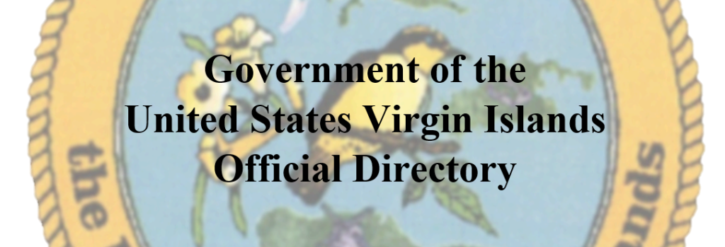 Govt seal with Title "Gov't of the USVI Official Directory"